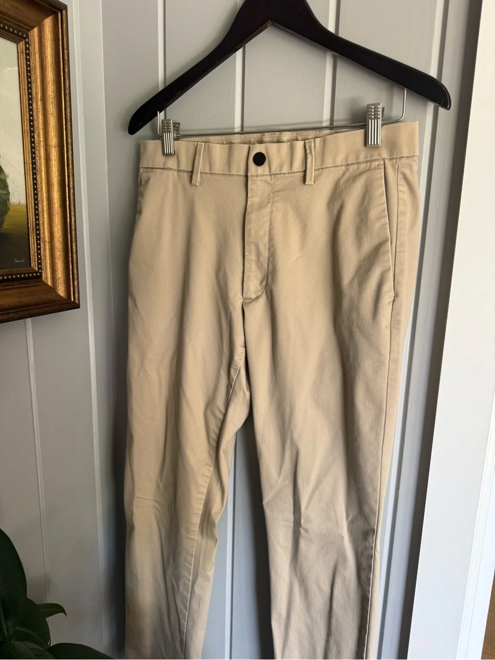 Banana Republic Khaki Straight-Fit Chinos - Light Beige